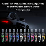 KING Aroma Pachet 100 Odorizante Auto cu pulverizator, diverse arome, 100 x 50 ml , retail, B2B, revanzare KING Aroma
