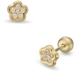 Lisa Jewelry for Kids csillogó virág gyerek fülbevaló gömb zárral (JTAG-0694-18) - lisajewelryforkids