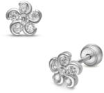 Lisa Jewelry for Kids köves virágos gyerek fülbevaló gömb zárral (JTAG-0539-18) - lisajewelryforkids