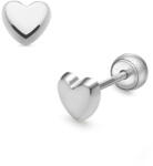 Lisa Jewelry for Kids kis szív gyerek fülbevaló gömbzárral