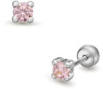 Lisa Jewelry for Kids rózsaszín köves gyerekfülbevaló gömbzárral