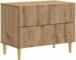 vidaXL Noptiera Stejar Artizanal 62 x 34, 5 x 48 cm Lemn prelucrat GartenMobel Dekor (895014)
