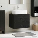 vidaXL Dulap de baie montat pe perete Stejar Negru 62, 5 x 44, 5 x 50 cm GartenMobel Dekor (890327)