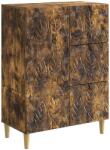 vidaXL Bufet Stejar fumuriu 66 x 34, 5 x 90 cm Lemn prelucrat GartenMobel Dekor (895090) Comoda