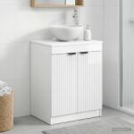 vidaXL Dulap de Baie Alb foarte lucios 54 x 41 x 70 cm Lemn prelucrat GartenMobel Dekor (890152)