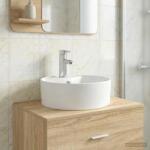 vidaXL Chiuveta de baie Crom 40, 5 x 40, 5 x 15 cm Metal GartenMobel Dekor (890232)