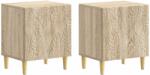 vidaXL Noptiera 2 pcs Stejar Sonoma 43 x 34, 5 x 50 cm Lemn prelucrat GartenMobel Dekor (895030)