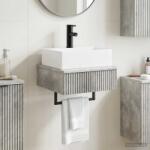 vidaXL Basin de spalare montat pe perete Gri Beton 40 x 41 x 39 cm GartenMobel Dekor (890201)