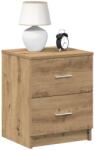 vidaXL Noptiere 2 buc. cu 2 sertare, stejar artizanal, 40x36x50 cm GartenMobel Dekor (858802)