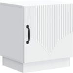 vidaXL Noptiera Alb 43 x 34, 5 x 47 cm Lemn prelucrat GartenMobel Dekor (895255)