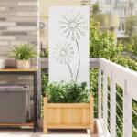 vidaXL Ecran de intimitate pentru gradina Traforaj Alb 50 x 140 cm GartenMobel Dekor (876302)