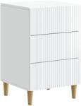 vidaXL Dulap de noapte cu sertar Alb 43 x 41 x 66, 5 cm Lemn prelucrat GartenMobel Dekor (894555)