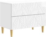 vidaXL Noptiera Alb foarte lucios 62 x 34, 5 x 48 cm Lemn prelucrat GartenMobel Dekor (895009)