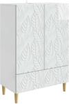 vidaXL Bufet Alb foarte lucios 66 x 34, 5 x 95 cm Lemn prelucrat GartenMobel Dekor (895129) Comoda