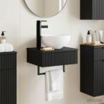 vidaXL Basin de spalare montat pe perete Negru 40 x 35 x 39 cm GartenMobel Dekor (890169)