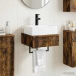 vidaXL Basin de spalare montat pe perete Stejar fumuriu GartenMobel Dekor (890203)