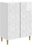 vidaXL Bufet Alb foarte lucios 66 x 34, 5 x 90 cm Lemn prelucrat GartenMobel Dekor (895049) Comoda
