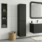 vidaXL Dulap Bathroom Montat pe Perete Negru 33 x 34, 5 x 160 cm GartenMobel Dekor (890513)