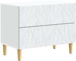 vidaXL Noptiera Alb 62 x 34, 5 x 48 cm Lemn prelucrat GartenMobel Dekor (895005)