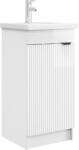 vidaXL Mobila de baie cu chiuveta Alb foarte lucios 42 x 40 x 84, 5 cm GartenMobel Dekor (890088)