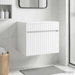 vidaXL Dulap Bathroom Montat pe Perete Alb foarte lucios GartenMobel Dekor (890636)