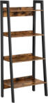 VASAGLE Biblioteca tip scara VASAGLE cu 4 polite, stil industrial, maro rustic (EZ-LLS054X01) Biblioteca