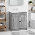 vidaXL Dulap de baie sub chiuveta Sonoma gri 56 x 37, 5 x 81 cm GartenMobel Dekor (890070)