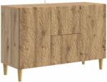 vidaXL Bufet Stejar Artizanal 89 x 34, 5 x 60 cm Lemn prelucrat GartenMobel Dekor (895124) Comoda