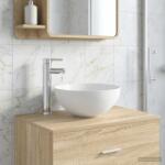 vidaXL Chiuveta de baie Crom 35, 5 x 35, 5 x 14, 5 cm Metal GartenMobel Dekor (890244)