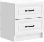 vidaXL Dulap de noapte Alb 43 x 34, 5 x 44, 5 cm Lemn prelucrat GartenMobel Dekor (895675)