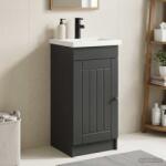 vidaXL Mobila de baie cu chiuveta Negru 42 x 40 x 84, 5 cm GartenMobel Dekor (890025)