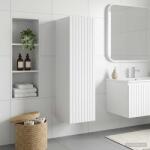 vidaXL Dulap Bathroom Montat pe Perete Alb foarte lucios GartenMobel Dekor (890656)