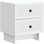 vidaXL Dulap de noapte Alb 43 x 34, 5 x 47, 5 cm Lemn prelucrat GartenMobel Dekor (893835)
