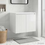 vidaXL Dulap Bathroom Montat pe Perete Alb foarte lucios GartenMobel Dekor (890476)