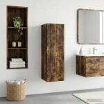 vidaXL Dulap Bathroom Montat pe Perete Stejar fumuriu GartenMobel Dekor (890527)