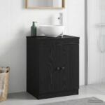 vidaXL Dulap de Baie Negru 54 x 41 x 70 cm Lemn prelucrat GartenMobel Dekor (890123)