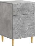 vidaXL Noptiera Gri Beton 43 x 39, 5 x 66, 5 cm Lemn prelucrat GartenMobel Dekor (895018)