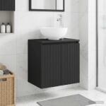 vidaXL Vanitate cu chiuveta montata pe perete Negru 49, 5 x 35 x 63 cm GartenMobel Dekor (890383)