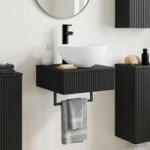 vidaXL Basin de spalare montat pe perete Negru 40 x 41 x 40, 5 cm GartenMobel Dekor (890179)