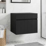 vidaXL Dulap Bathroom Montat pe Perete Negru 59 x 44, 5 x 50 cm GartenMobel Dekor (890633)