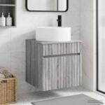 vidaXL Chiuveta de baie suspendata Sonoma gri 49 x 44, 5 x 65, 5 cm GartenMobel Dekor (890628)