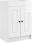 vidaXL Dulap de baie sub chiuveta Alb foarte lucios 56 x 37, 5 x 81 cm GartenMobel Dekor (890008)