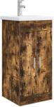 vidaXL Mobila de baie cu chiuveta Stejar fumuriu 42 x 40 x 84, 5 cm GartenMobel Dekor (890676)