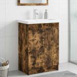 vidaXL Dulap de baie sub chiuveta Stejar fumuriu 78, 5 x 37, 5 x 81 cm GartenMobel Dekor (890109)