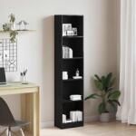 vidaXL Biblioteca stejar negru 40x24x176 cm lemn prelucrat GartenMobel Dekor (862454) Biblioteca