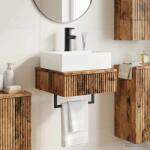 vidaXL Basin de spalare montat pe perete Lemn vechi 40 x 41 x 39 cm GartenMobel Dekor (890206)