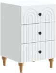 vidaXL Dulap de noapte cu sertar Alb 43x 41 x 66, 5 cm Lemn prelucrat GartenMobel Dekor (894095)