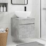 vidaXL Chiuveta de baie suspendata Gri Beton 49 x 44, 5 x 66, 5 cm GartenMobel Dekor (890605)