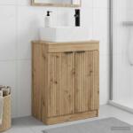 vidaXL Mobila de baie cu chiuveta Stejar Artizanal 54 x 35 x 83 cm GartenMobel Dekor (890167)