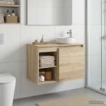 vidaXL Dulap de Baie Intre Stejar Sonoma 30 x 44, 5 x 50 cm GartenMobel Dekor (890352)
